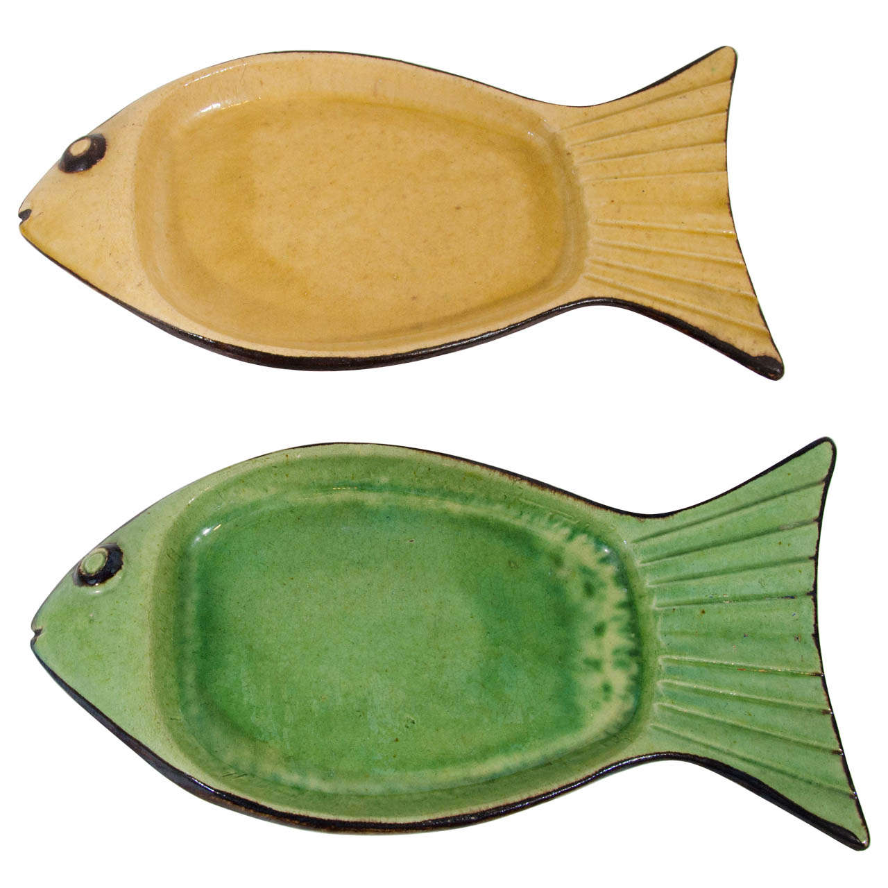 Pair of Small Fish Platters by Etienne Noel