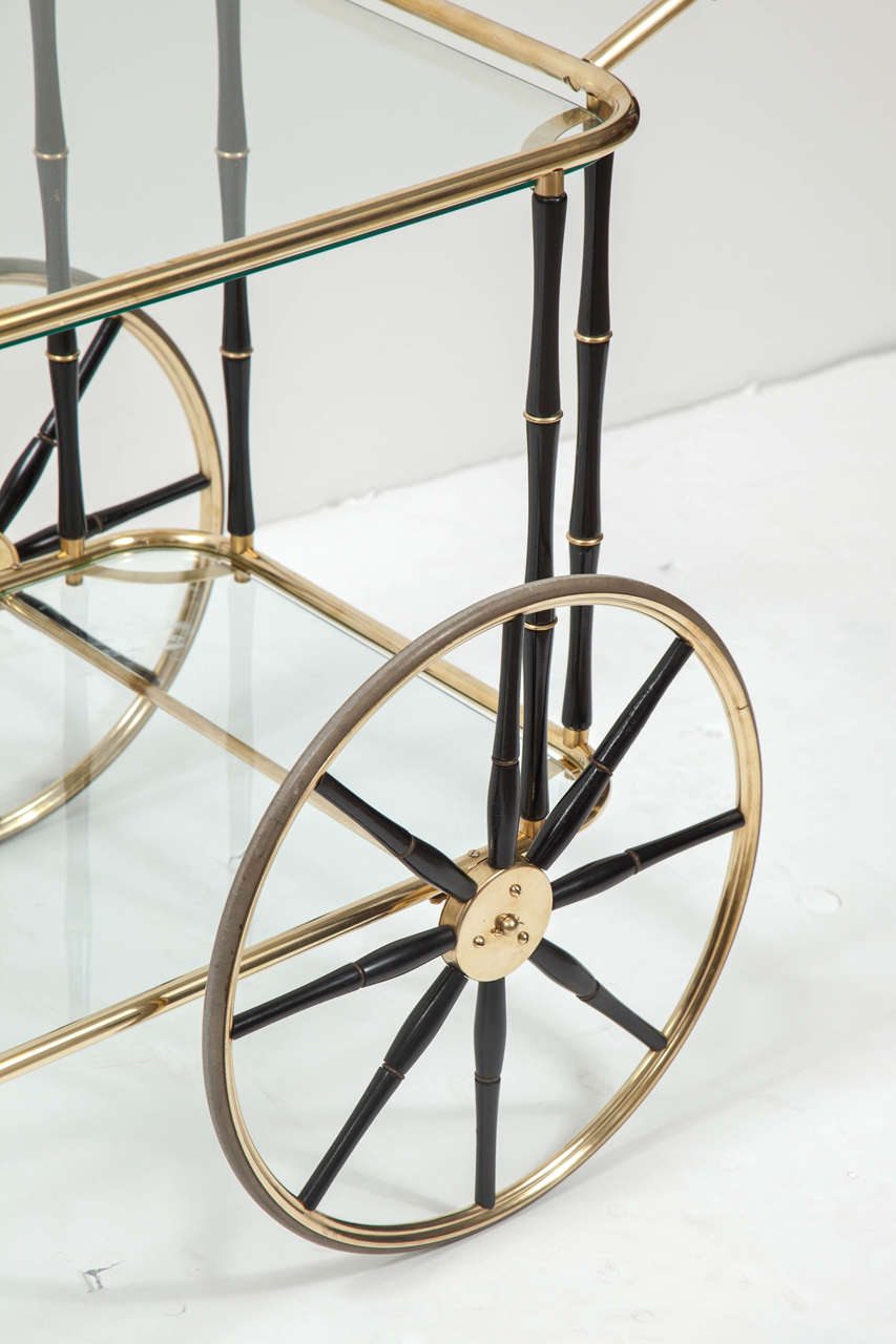 Italian Brass Bar Cart
