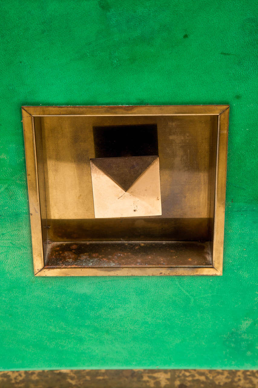 Mid-20th Century Goatskin Cube Table by Aldo Tura