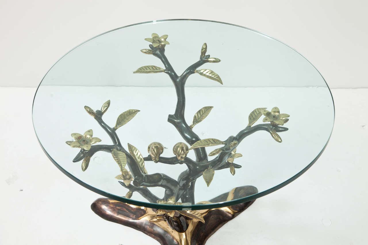 Bronze Side Table by Willy Daro
