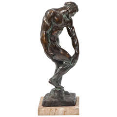 Belle sculpture en bronze "Edition" signée Rodin