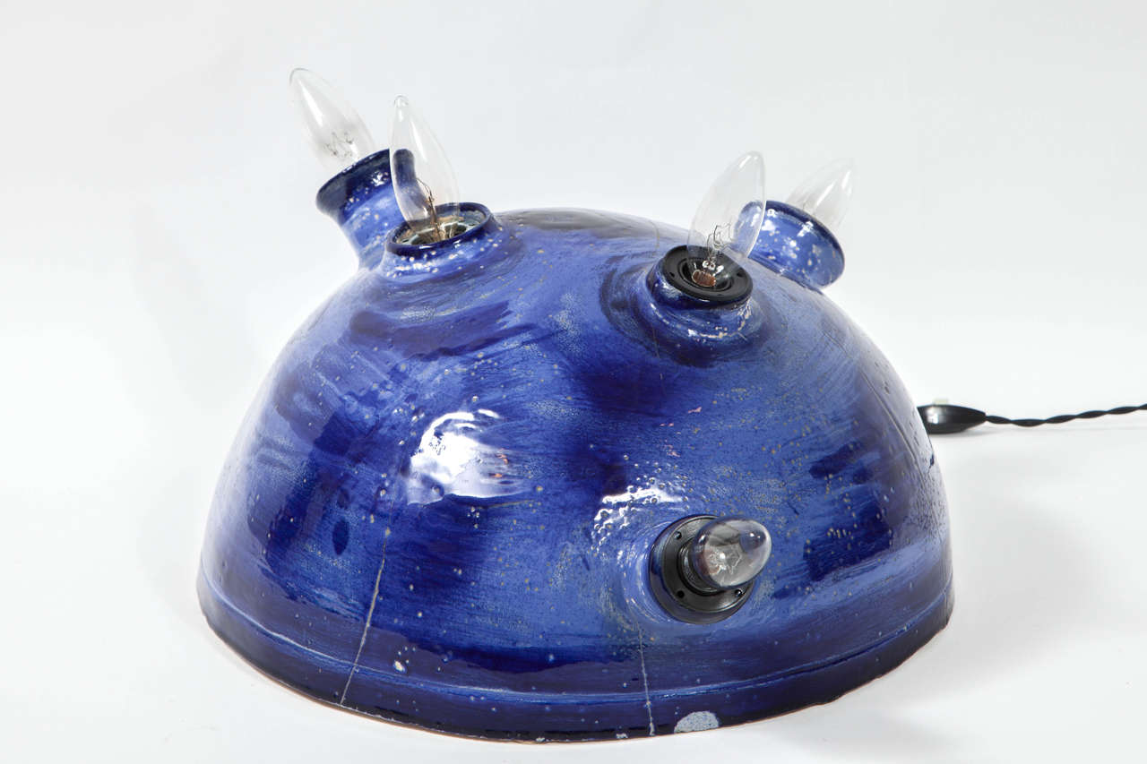 Late 20th Century Sputnik Ceramic Table Lamp For Sale