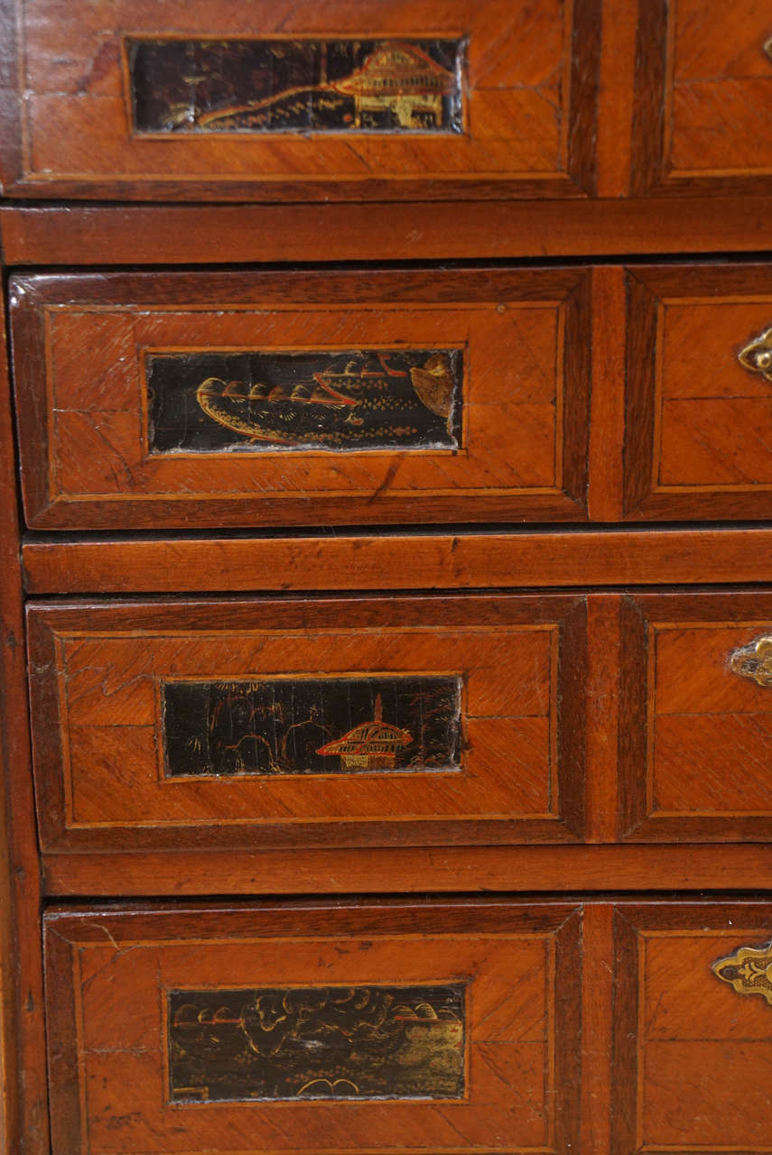 Late 19th Century Diminutive French Marquetry Chest For Sale