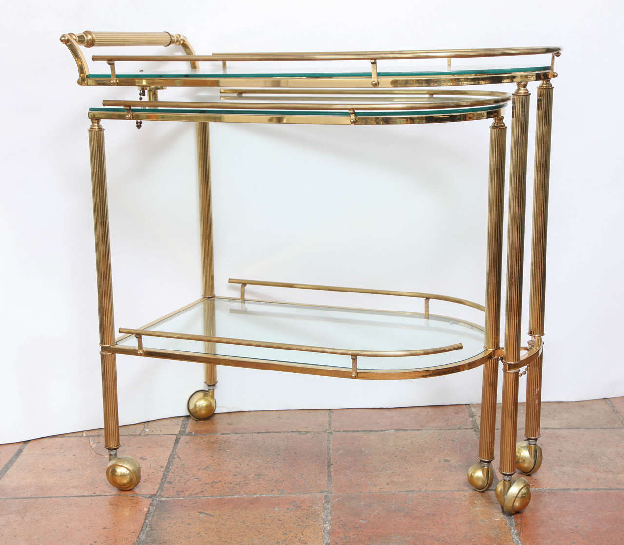 American Classical Articulated Classical Tea Cart or Bar Cart