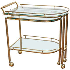 Articulated Classical Tea Cart or Bar Cart