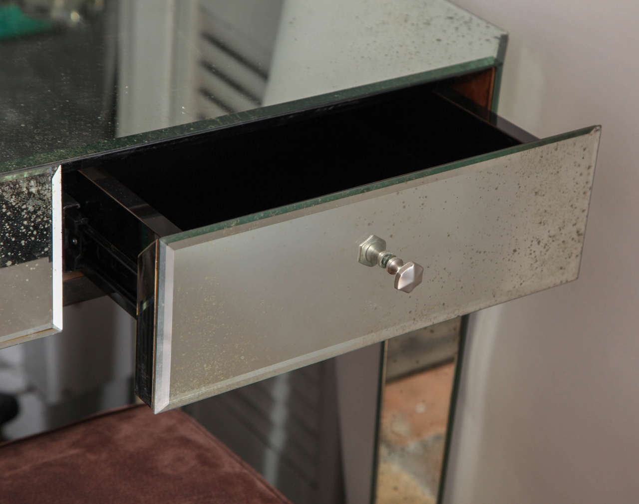 Mirrored Modernist Vanity or Desk