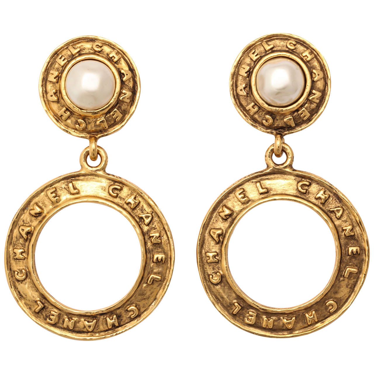 Chanel Pearl Hoop Earrings by Victoire de Castellane