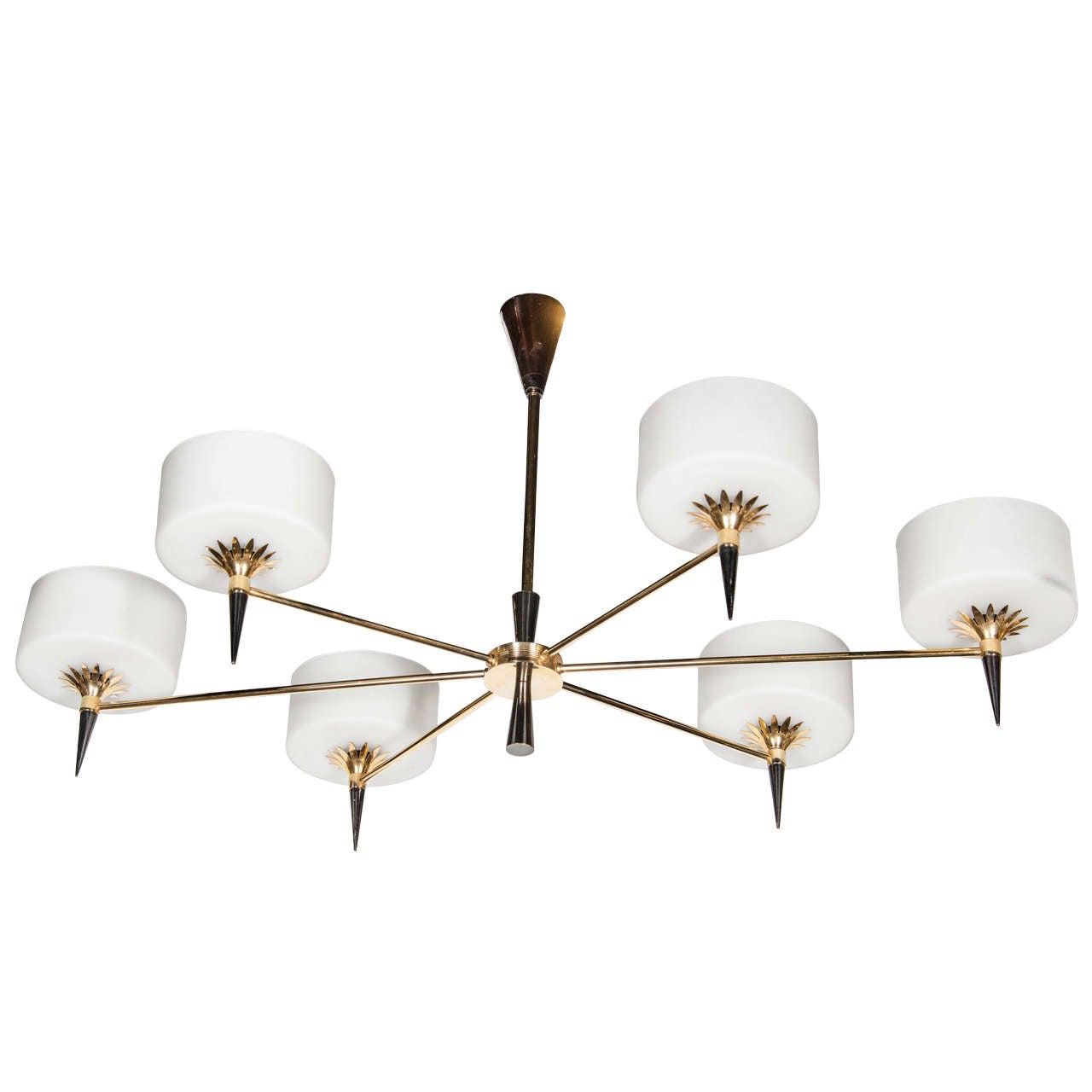 Sophisticated Art Deco Directoire Style Chandelier in the Manner of Adnet
