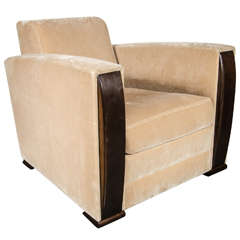 Art Deco Style Cubist Club Chair by Angelo Donghia