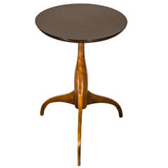 Mid-Century Modernist Burled Walnut Tripod Table by Ian Ingersoll 4