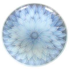Stunning Art Deco Relief Glass Bowl by Etling