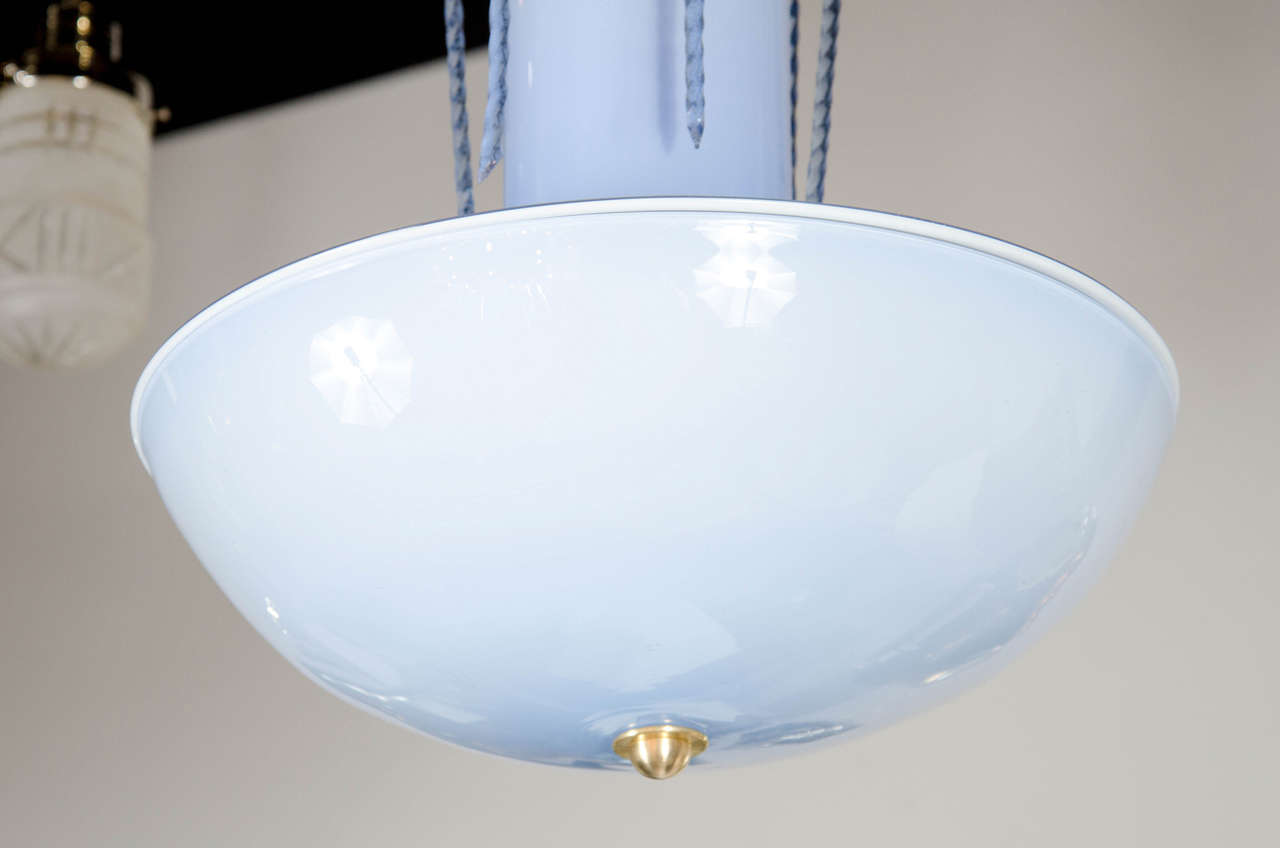 Italian Mid-Century Modern Hand Blown Murano Glass 'Fountain' Chandelier  In Excellent Condition In New York, NY