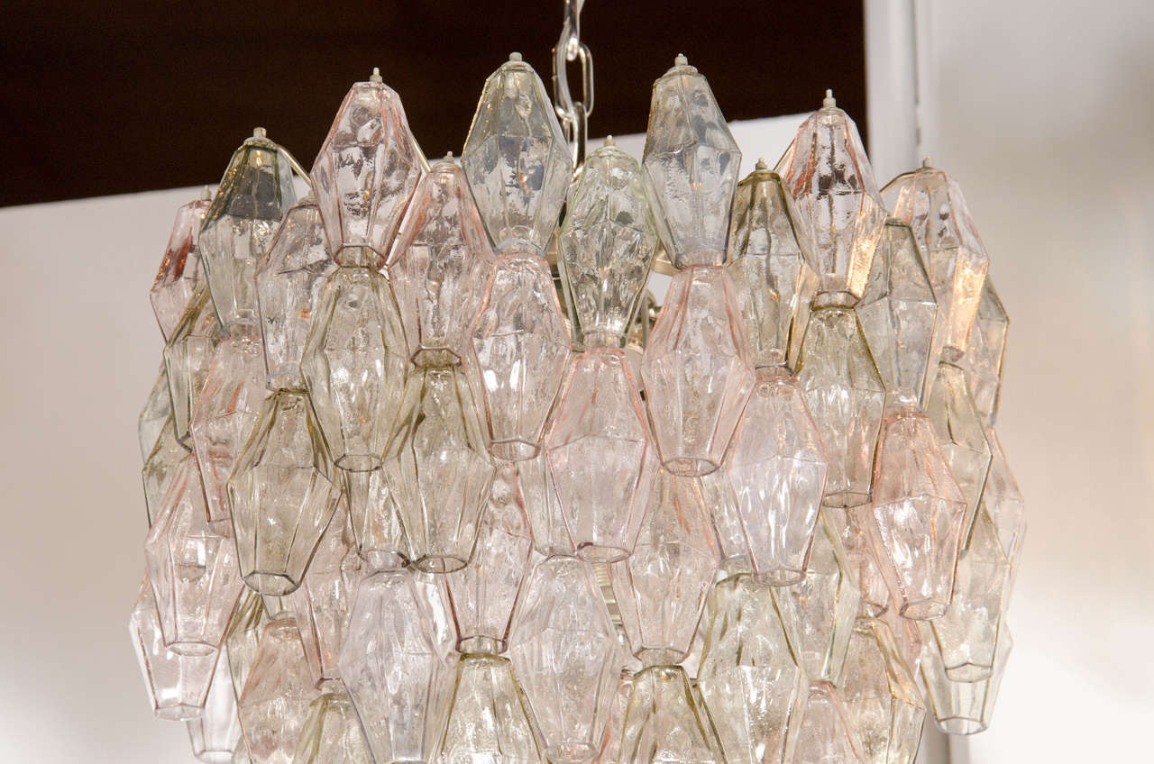 Mid-Century Modernist Polyhedral Chandelier by Carlo Scarpa for Venini In Excellent Condition In New York, NY
