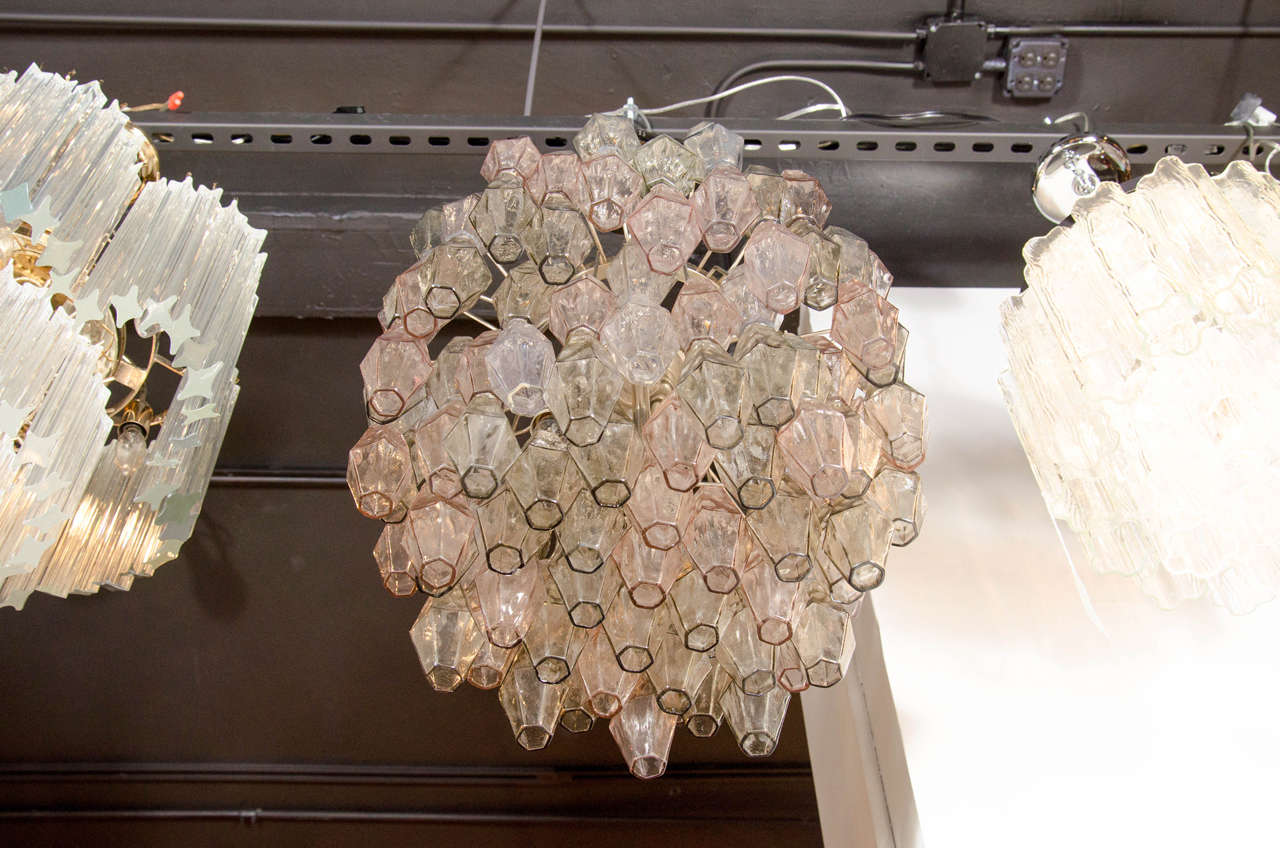Mid-20th Century Mid-Century Modernist Polyhedral Chandelier by Carlo Scarpa for Venini