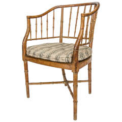 Regency Faux Bamboo Desk Chair