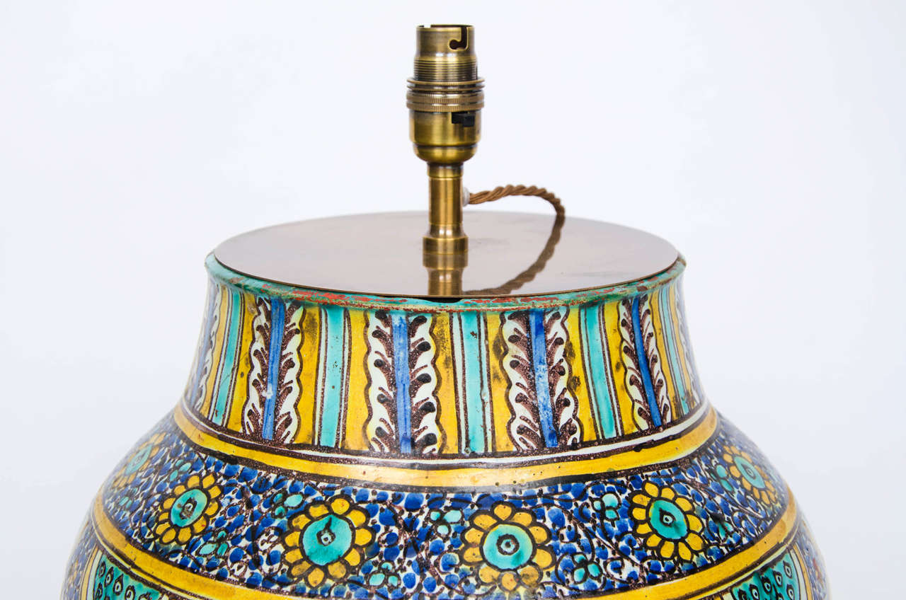 A 19th century Moroccan vase as a lamp 1