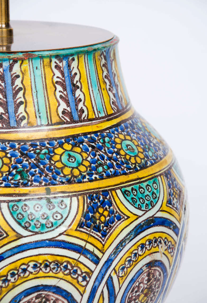 A 19th century Moroccan vase as a lamp 5