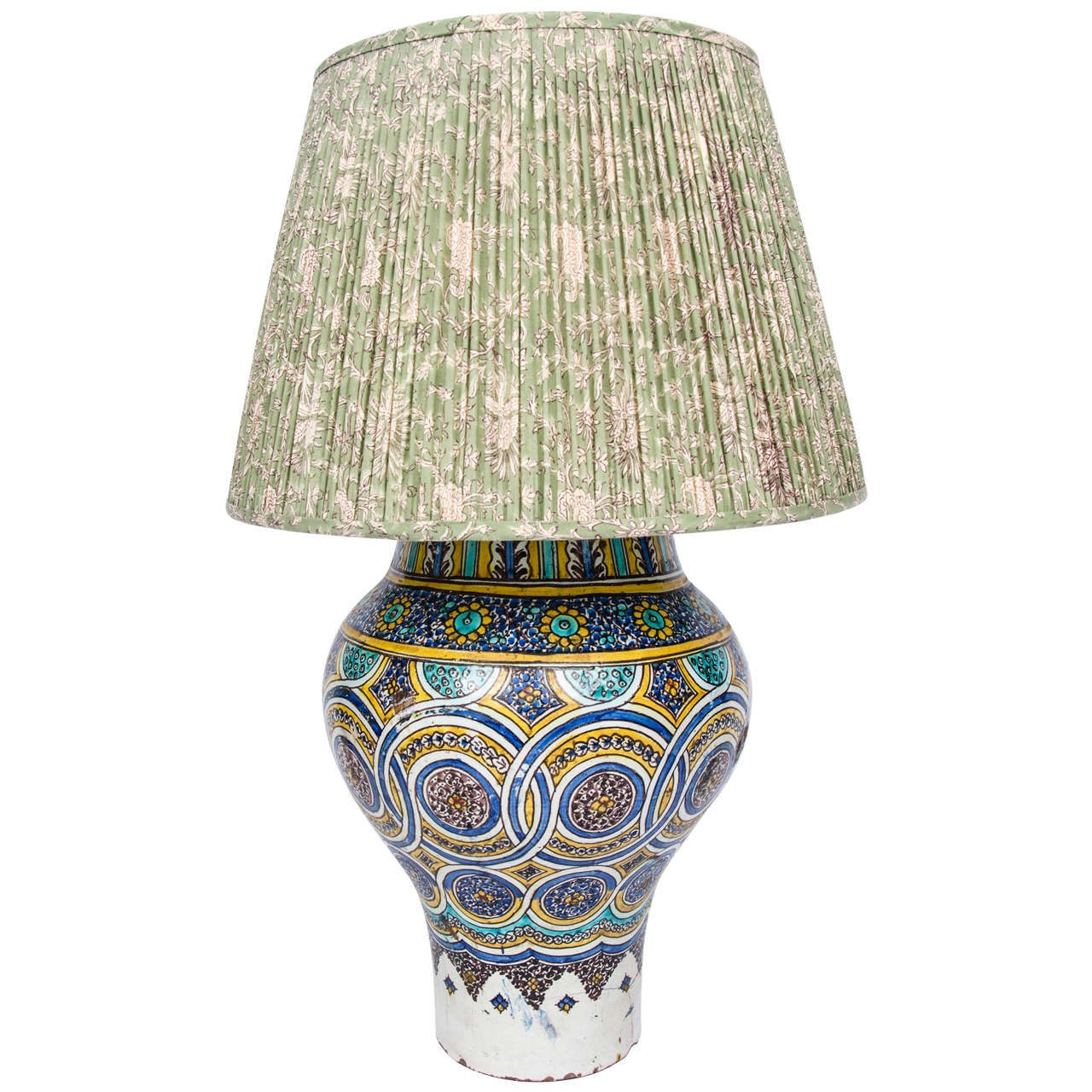 A 19th century Moroccan vase as a lamp