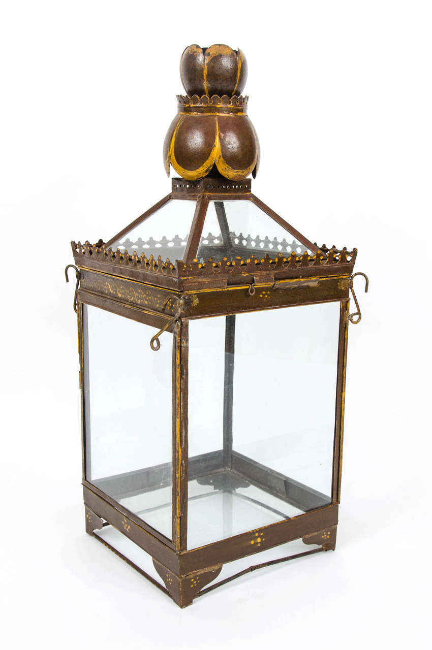 A 19th century Indian painted lantern.