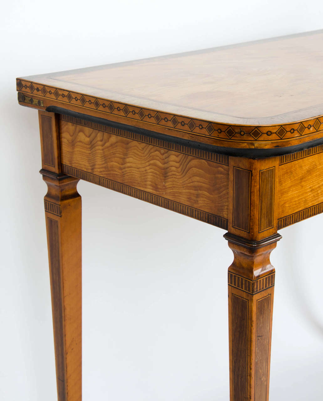 Inlay George III Satinwood Card Table