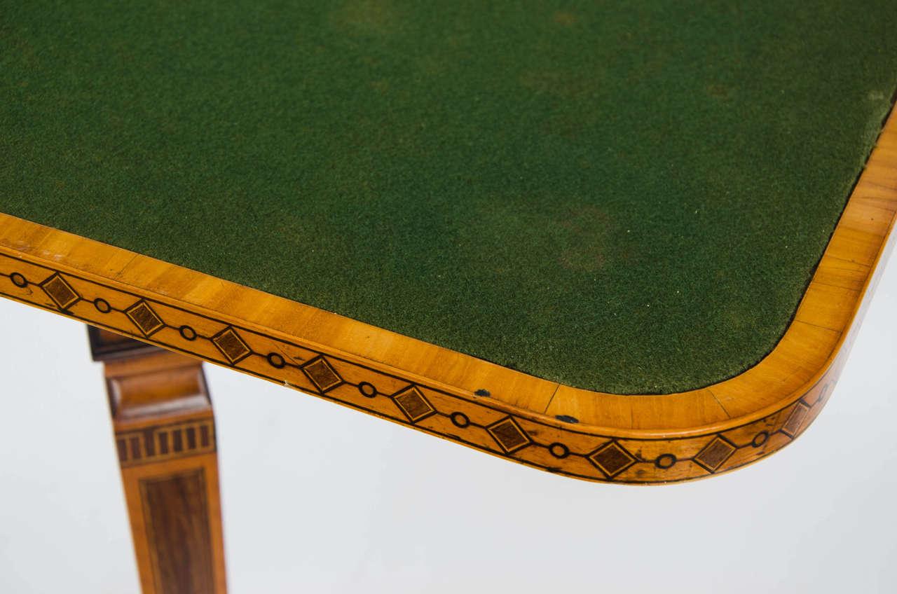 Rosewood George III Satinwood Card Table