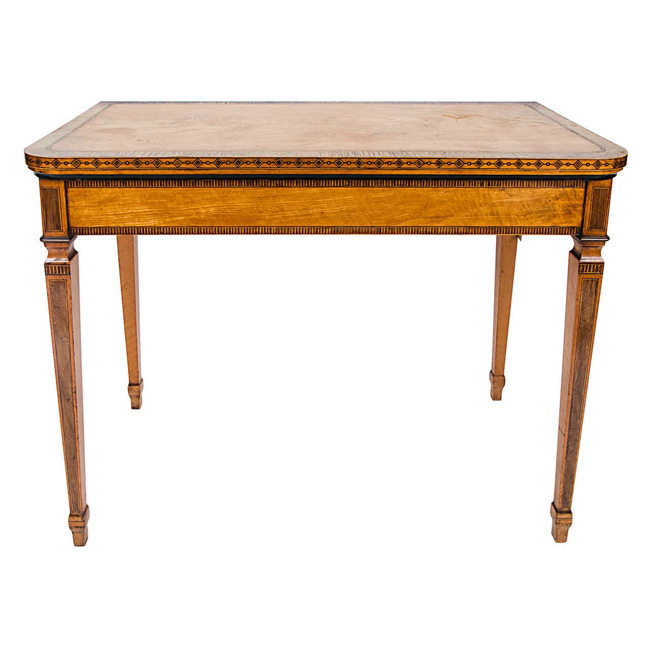 George III Satinwood Card Table