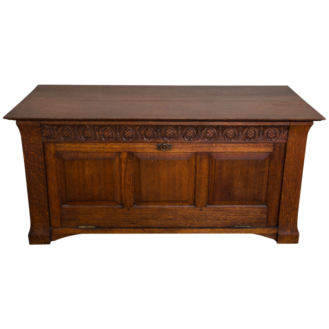 19th Century Oak Linen Chest at 1stDibs
