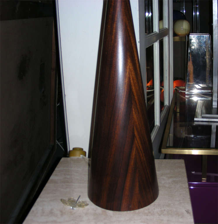 Rosewood 1950s Danish Lamp
