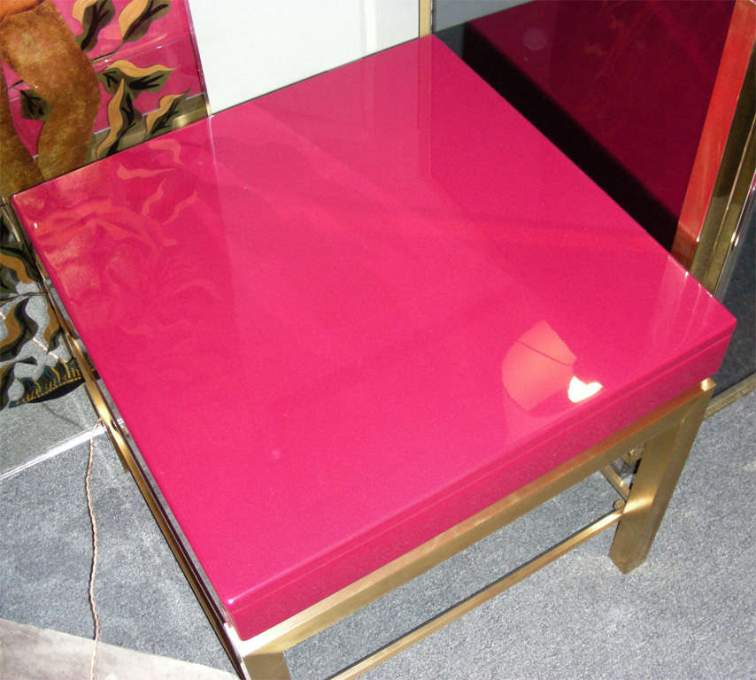Brass 1970s Side or Coffee Table by Leleu-Deshays for Maison Charles For Sale
