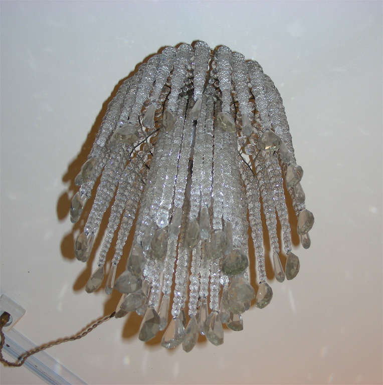 Mid-20th Century 1930s Crystal Chandelier by Genet and Michon For Sale