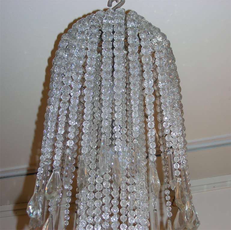 1930s Crystal Chandelier by Genet and Michon For Sale 1