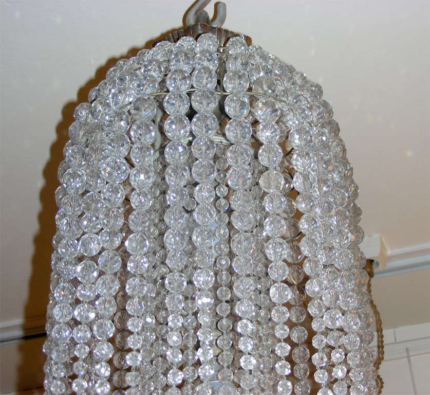 1930s Crystal Chandelier by Genet and Michon For Sale 3