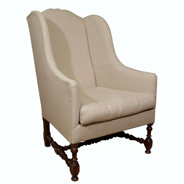18th C. English Wing Back Chair