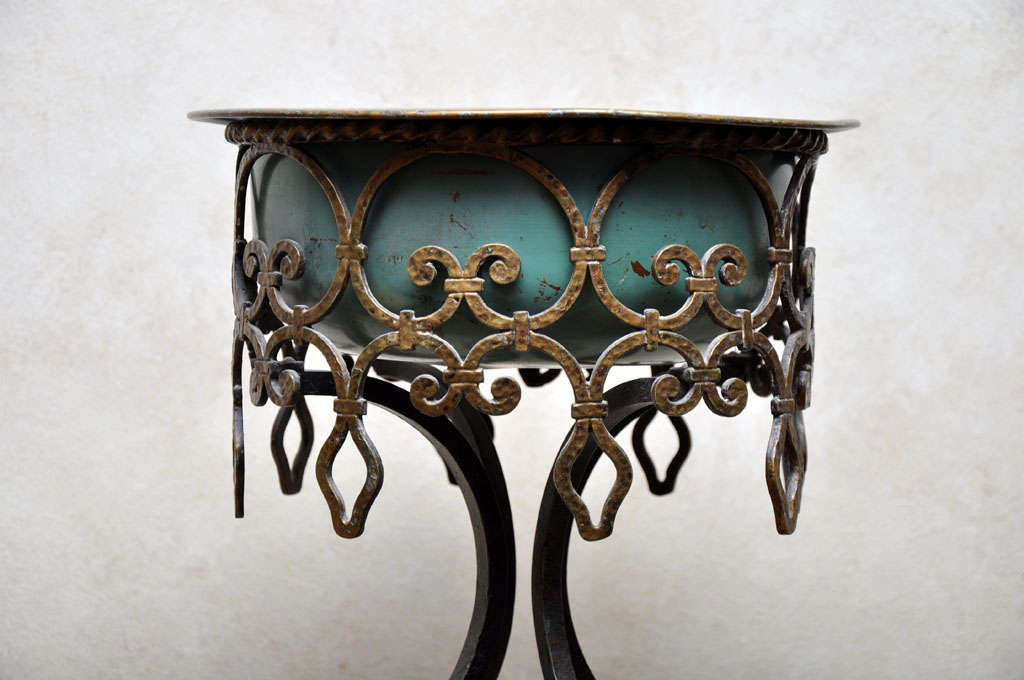 Pair of French  Art Deco Iron Planters 1