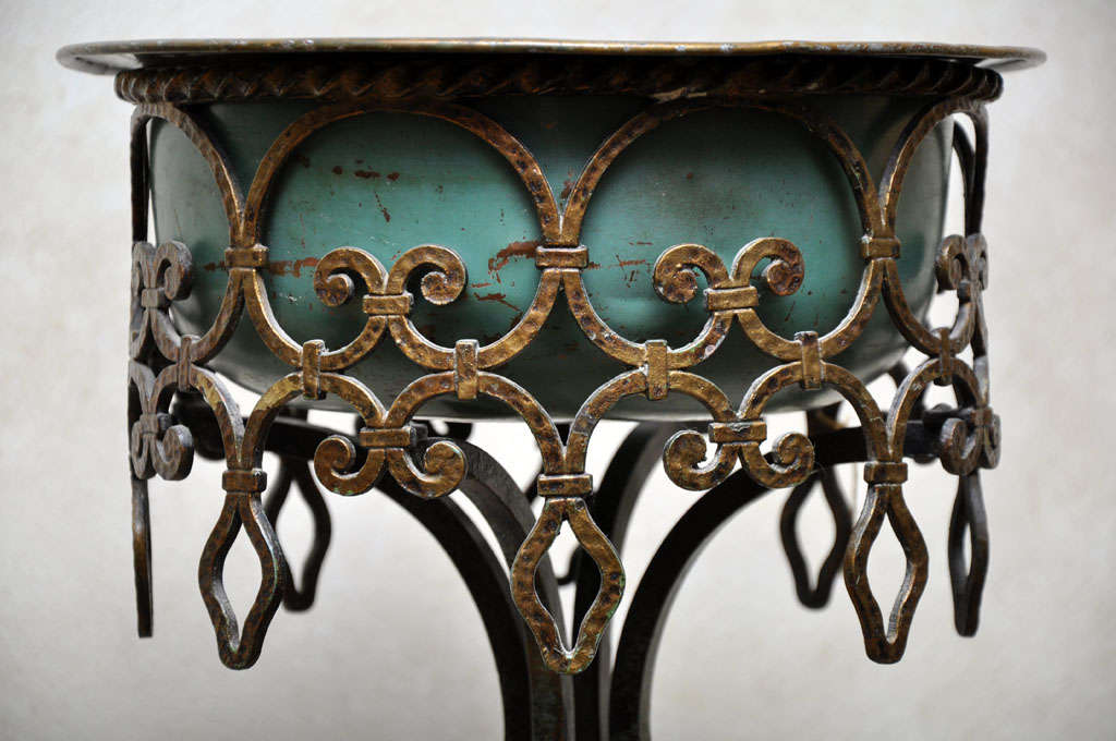 Pair of French  Art Deco Iron Planters 2