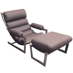 Sling Chair + Ottoman with Chrome Frame 5