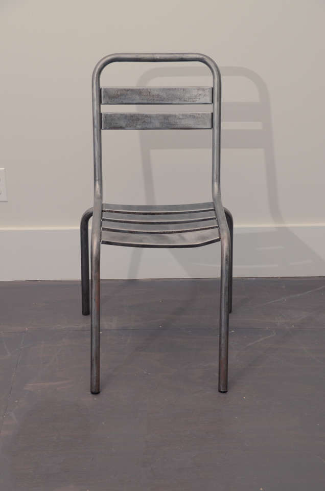 Vintage French Industrial Steel Chairs In Good Condition For Sale In New York City, NY