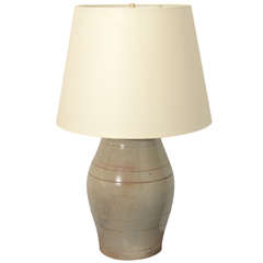 Ceramic Celadon Vessel Converted into Lamp