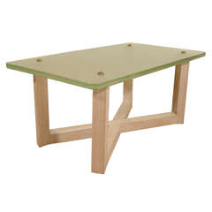 French Sant Gobind Glass and Ceruse Low Wood Table 7