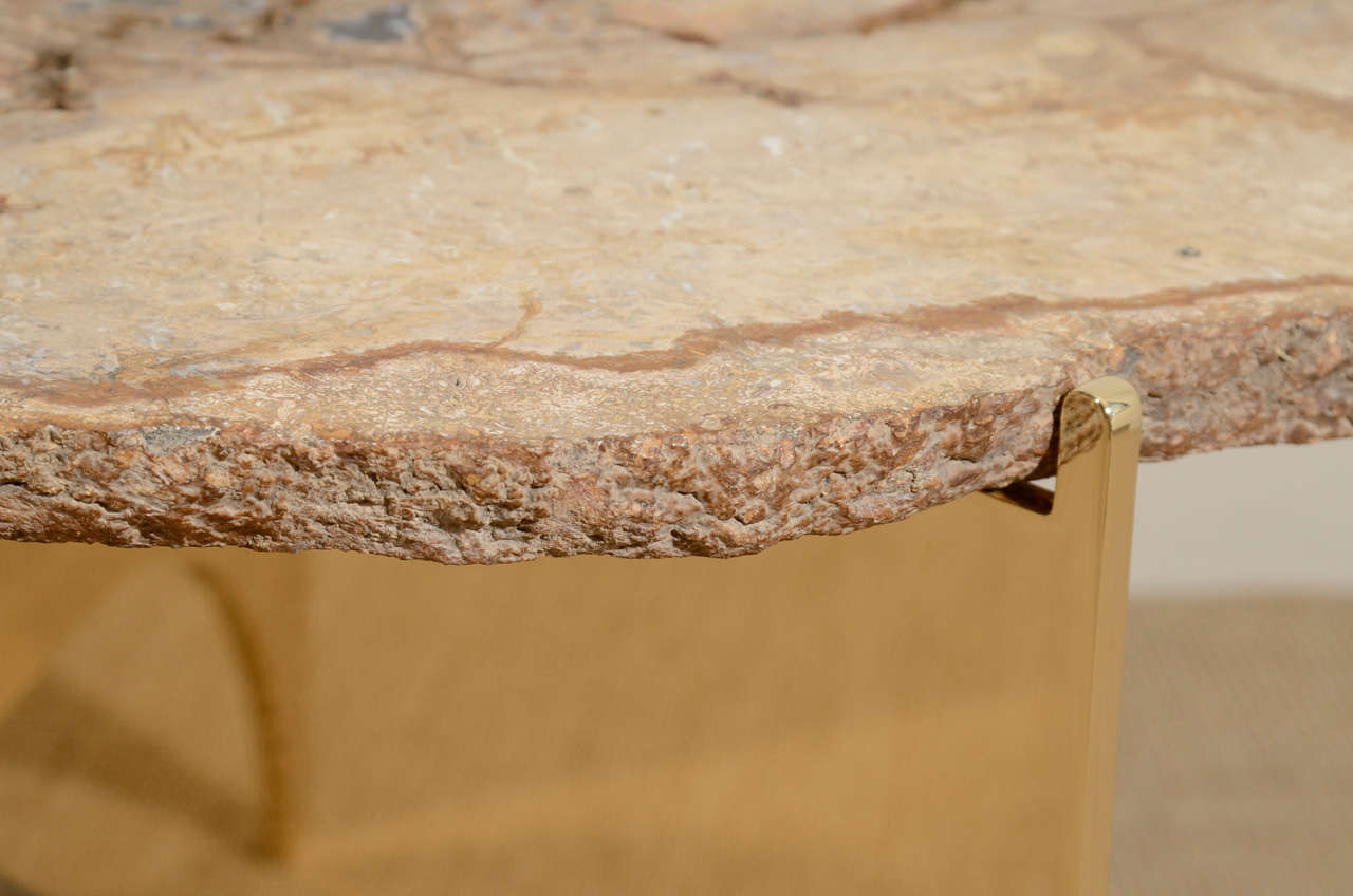 A Petrified Palm Wood and Bronze Occasional Table. 2