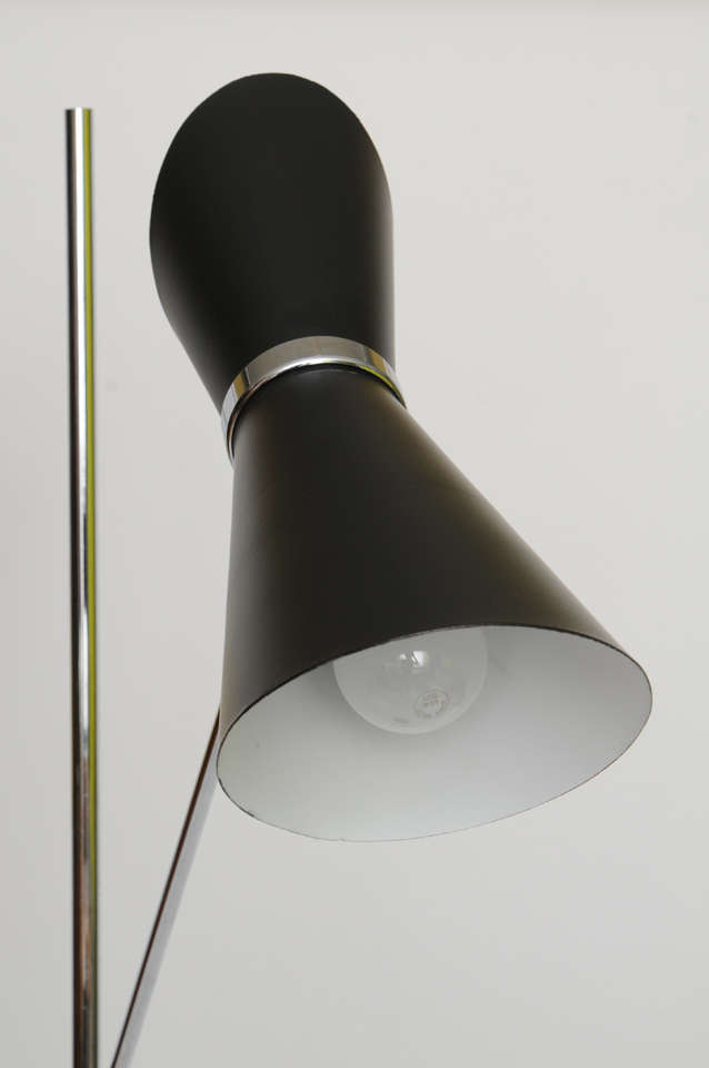 Itakian Double Articulating Arm Cone Floor Lamp in the Manner of Guariche 3