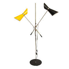 Double Articulating Arm Cone Floor Lamp in the Manner of Guariche 7