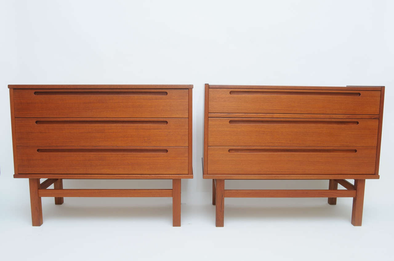 PAIR Nils Jonsson Teak Chests & Vanity Table