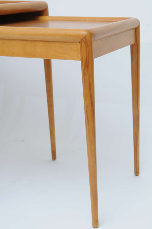Two Sets of T.H. Robsjohn-Gibbings Nesting Tables for Widdicomb In Good Condition In Miami, FL
