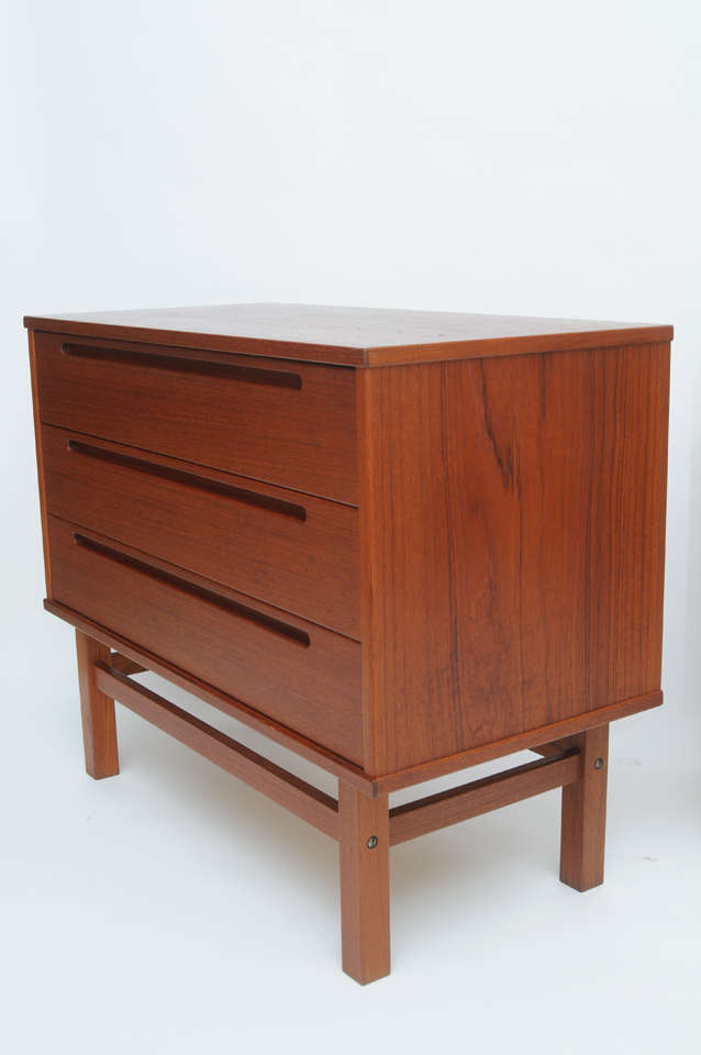 PAIR Nils Jonsson Teak Chests and Vanity Table at 1stDibs