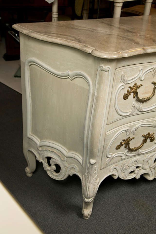 French Regency Style Commode / Dresser / Chest Faux Marble Top by Maison Jansen 5
