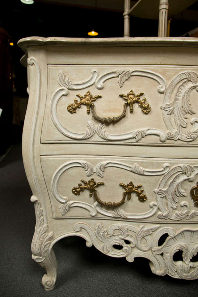 Brass French Regency Style Commode / Dresser / Chest Faux Marble Top by Maison Jansen