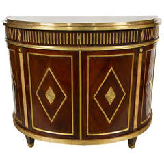 A Russian Neoclassical Demi Lune Cabinet