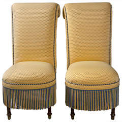 Pair of Anitique Sleigh Back Side Chairs