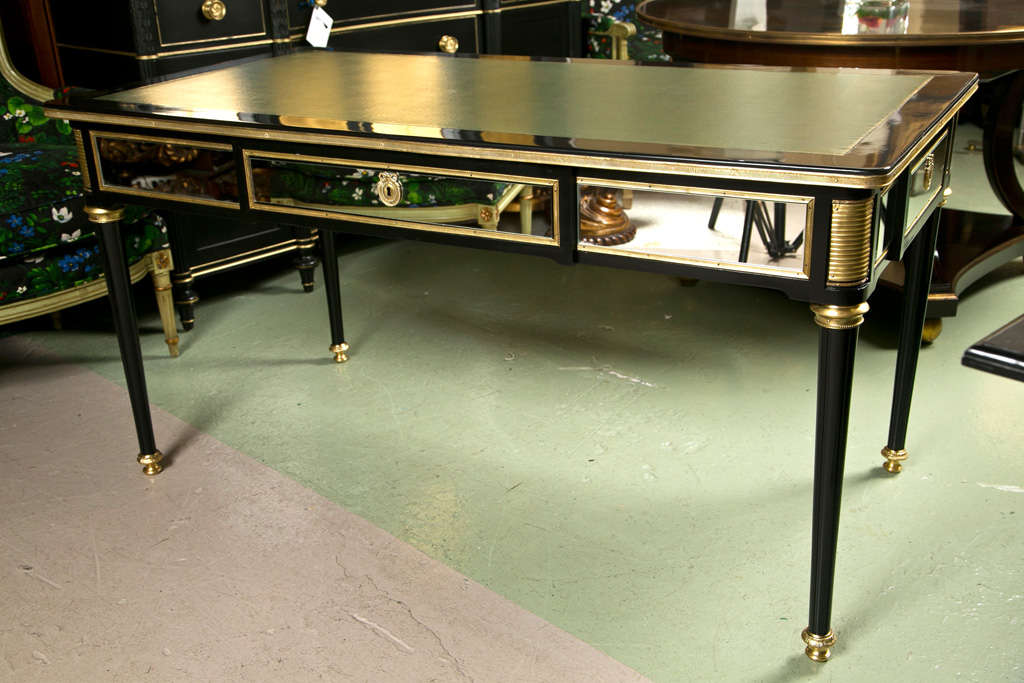 Verspiegelter Schreibtisch im Louis-XVI-Stil von Maison Jansen